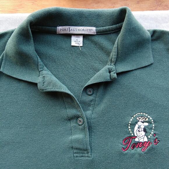 Tony's Pizza Polo Work Shirt #1 Large Bremerton Italian Restaurant distressed - Picture 8 of 14